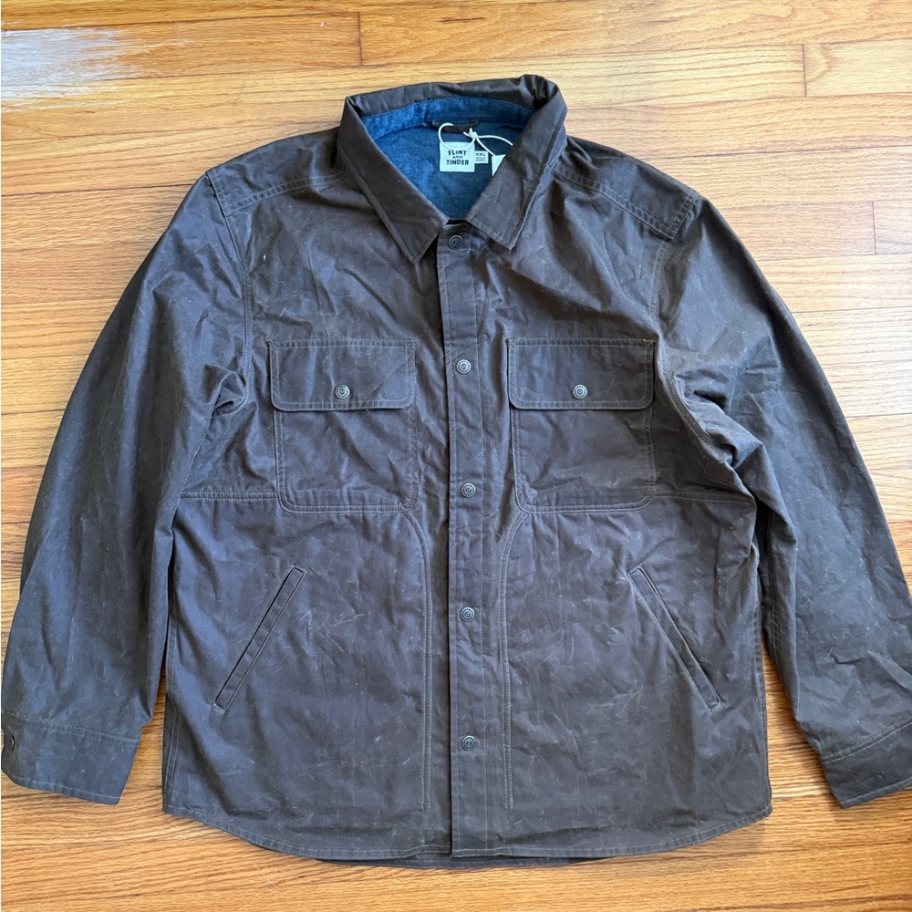 Wax trucker jacket Brown (Fits like an XL)